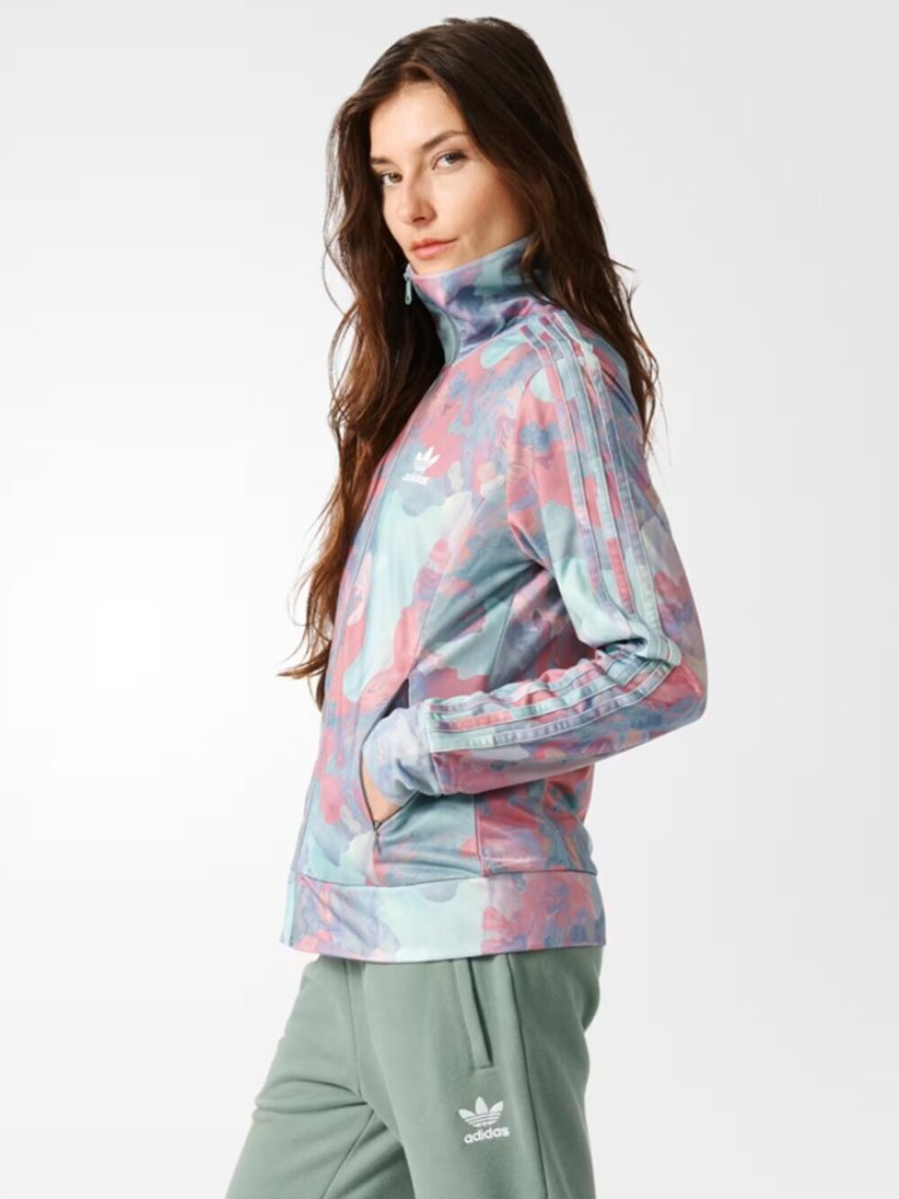 Adidas Women's Pastel Europe Camouflage Jacket